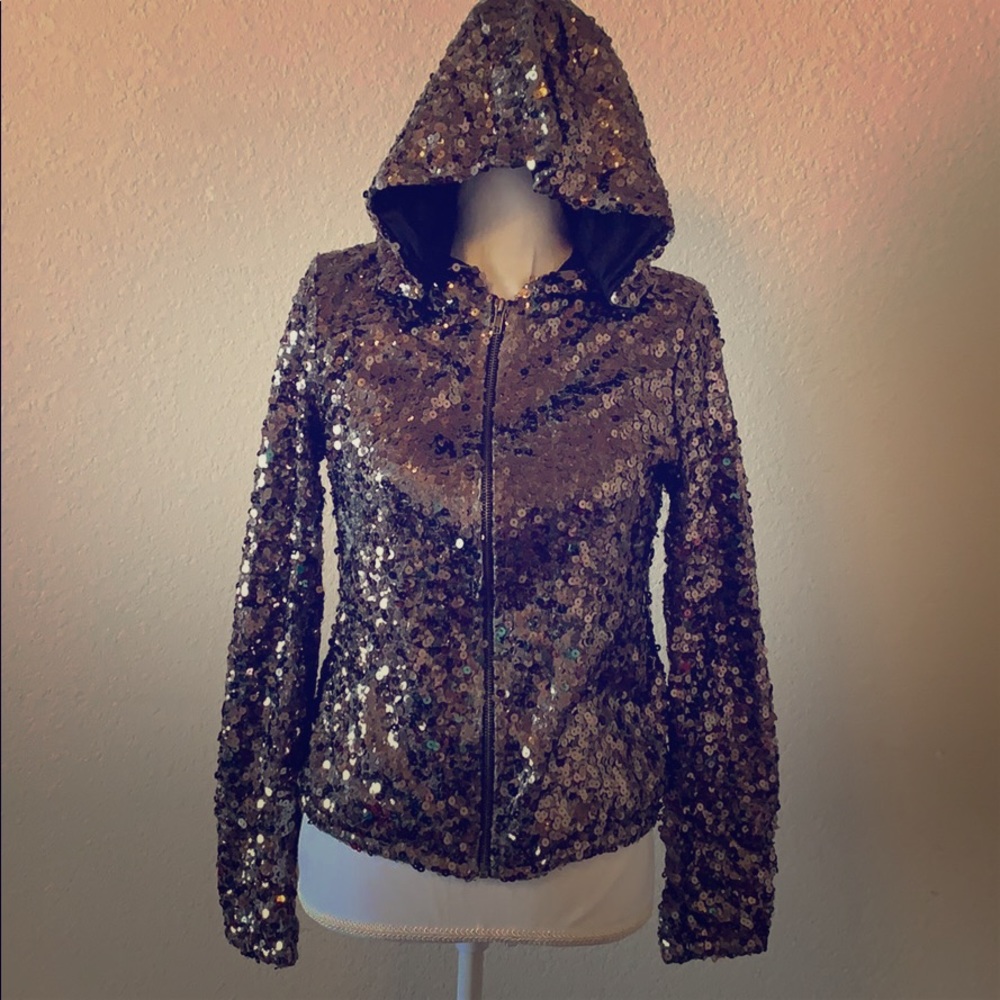 Black sequins jacket.